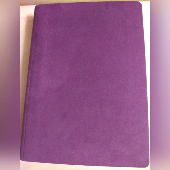 RARE & RETRO GIGLIO D' ORO PURPLE NUBUCK HANDCRAFTED ADDRESS/PASSWORD BOOK (NWT) - Picture 6 of 10